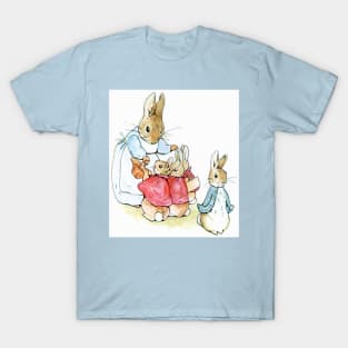 Mrs. Rabbit Warns About The Garden - Beatrix Potter T-Shirt